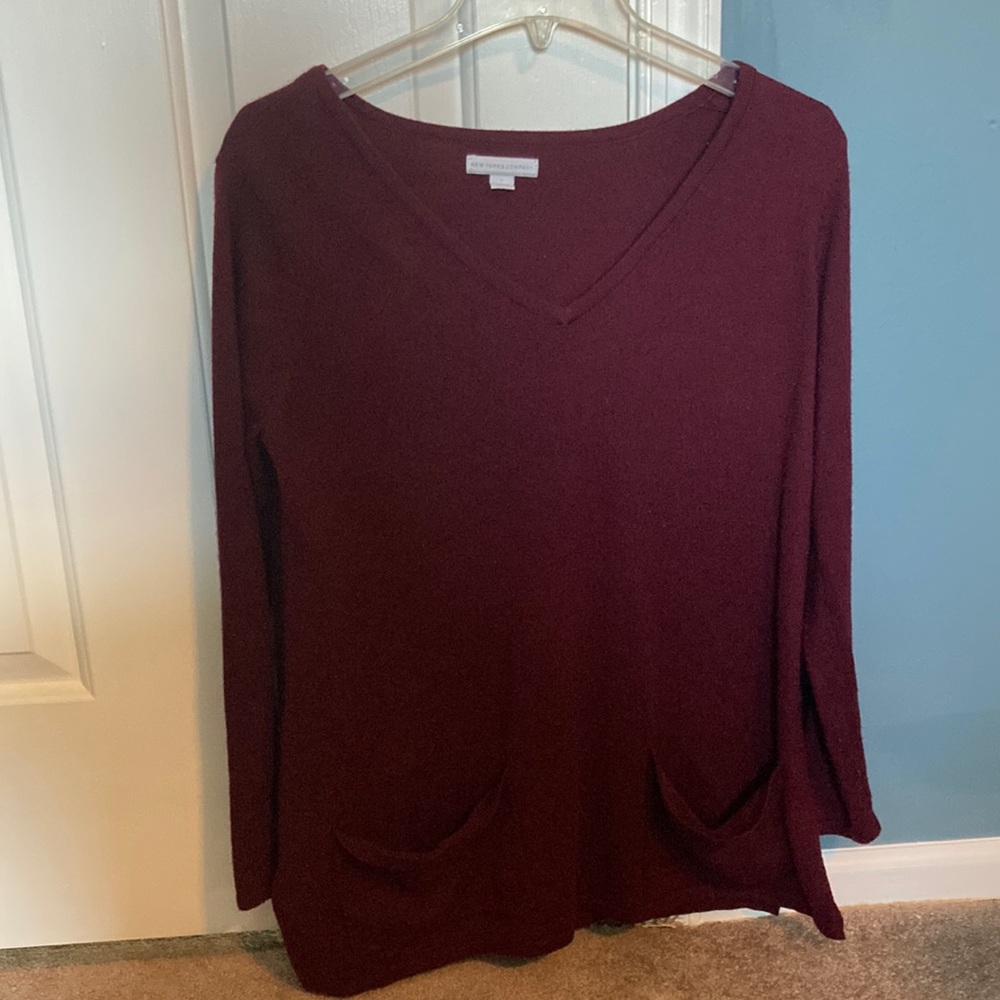 New York and company sized medium tunic length sweater